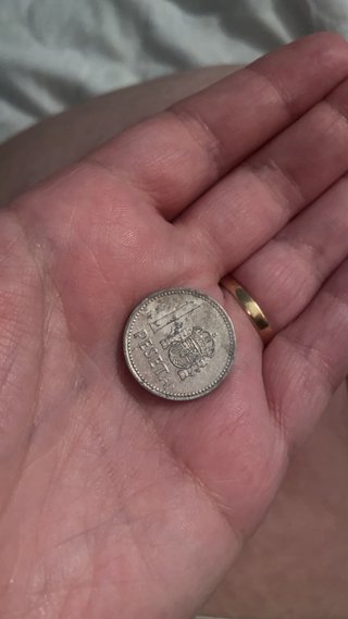 Moneda antigua Isabel II 1975