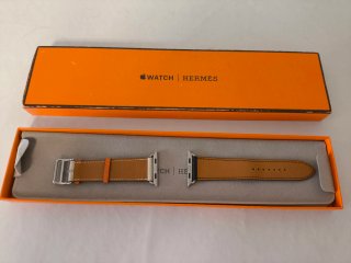 Correa Apple Watch Hermes Negra y Naranja