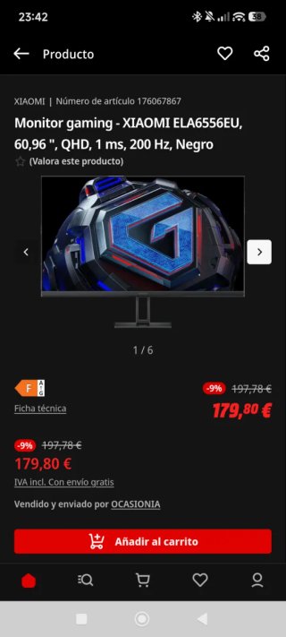 Monitor Gaming Xiaomi G27Qi Negro