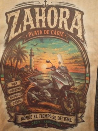 Cazadora vaquera negra con estampado