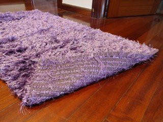 2 Alfombras violeta pelo largo