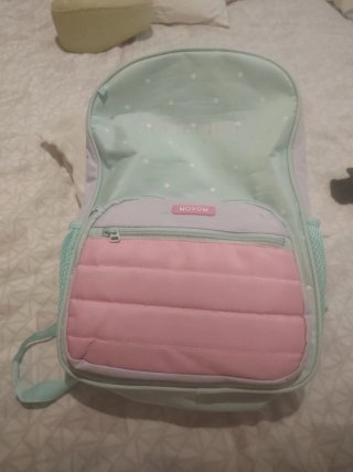 Mochila escolar mint y rosa