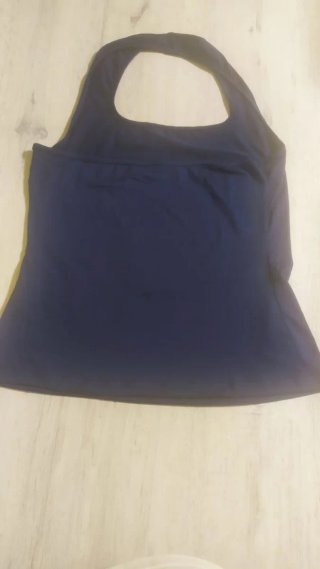 Camiseta azul sin mangas
