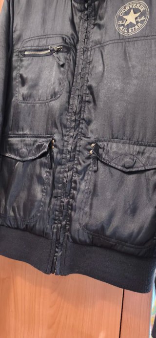 Chaqueta Converse Negra Bomber