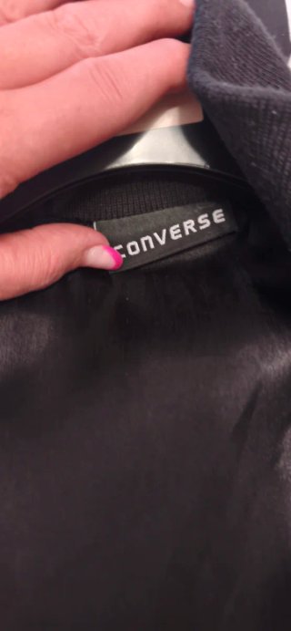 Chaqueta Converse Negra Bomber