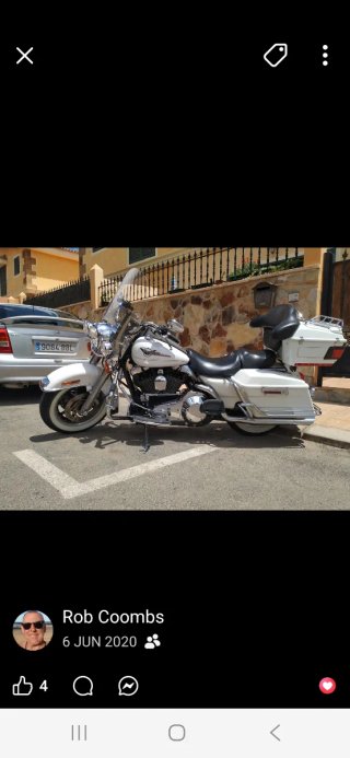 Harley Davidson Road King Plata/Blanco