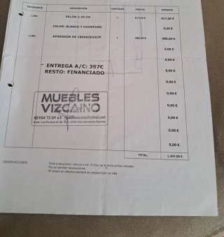 Mueble salón TV y aparador.1300€ costo todo