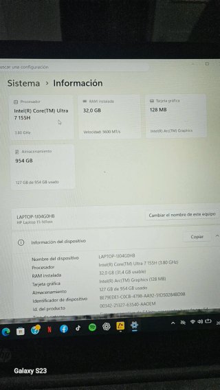 Portátil HP Plata