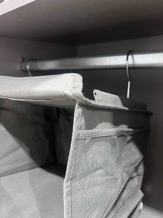 Organizador de armario de tela gris