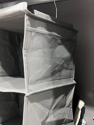 Organizador de armario de tela gris