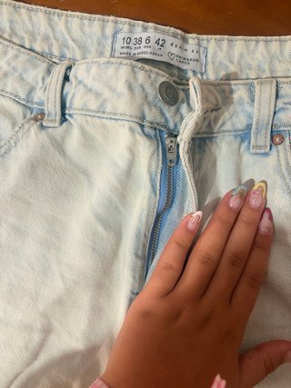 Vaqueros cortos desgastados mujer Talla M