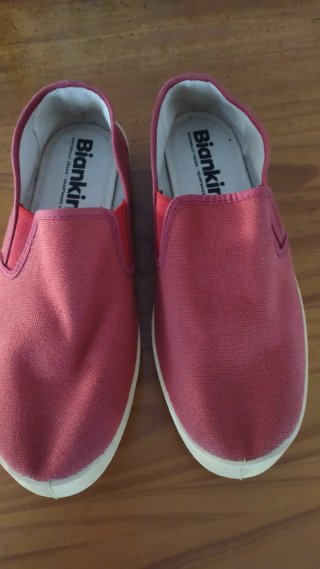 Zapatillas Biankina Lona Rojas Talla 38
