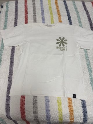 Camiseta Pullybear Blanca Estampada