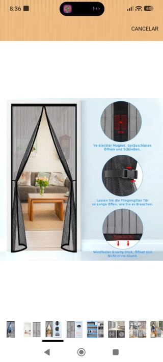 Mosquitera para puerta SIN ESTRENAR