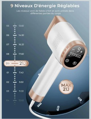 Depiladora IPL Pantalla LCD Enfriamiento