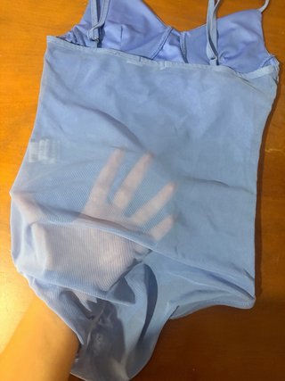 Body de chica azul, queda bien en talla S/M