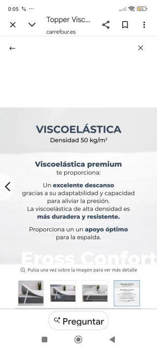 Topper Viscoelástico Transpirable Antibacterias