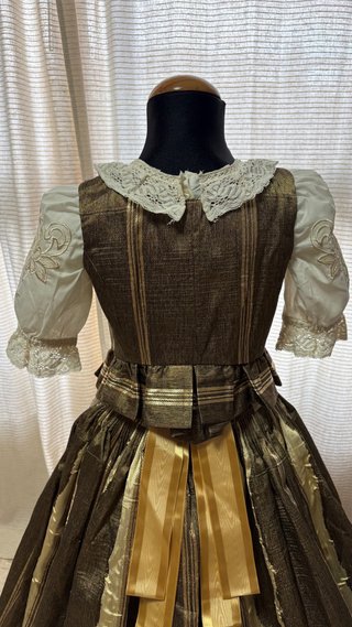 Traje de Huertana Niña Talla Única Bordado a mano