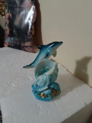 Adorno Delfín Acuario Pecera , echo resina refinad