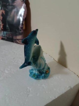 Adorno Delfín Acuario Pecera , echo resina refinad