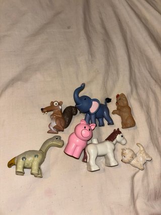Lote 7 Juguetes Animales y Dinosaurio