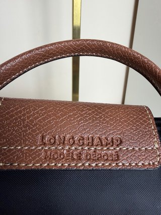 Mala Longchamp Mini Preta e Castanha