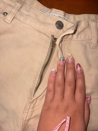 Vaqueros cortos beige mujer talla 40