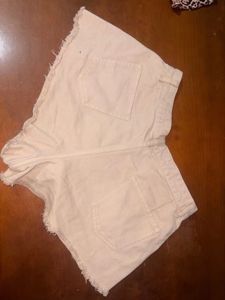 Vaqueros cortos beige mujer talla 40