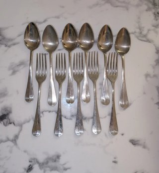 Set Cubiertos Antiguos Metal
