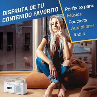 Reproductor Cassette KLIM Blanco USB