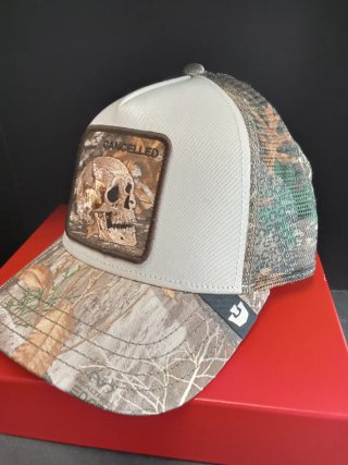 Gorra Goorin Bros Calavera Camuflaje. Talla única.