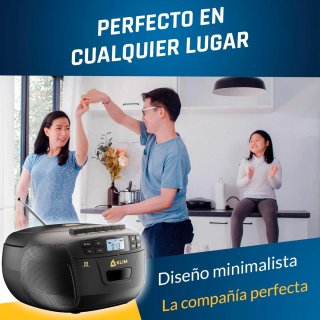 Reproductor CD y Cassette KLIM Negro