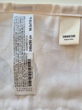 Conjunto de cama Zara Home Satén / King Size.