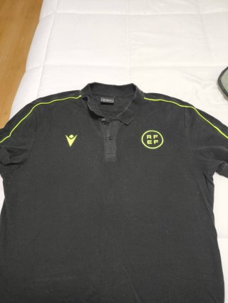 Polo árbitro RFEF Macron Negro