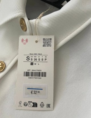 Chaleco cinturón Zara blanco