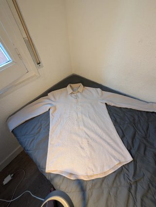 Camisa Zara Man Slim Fit Beige Talla M