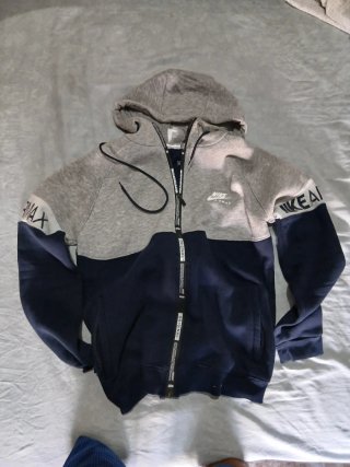 Sudadera Nike Air Max Gris y Azul