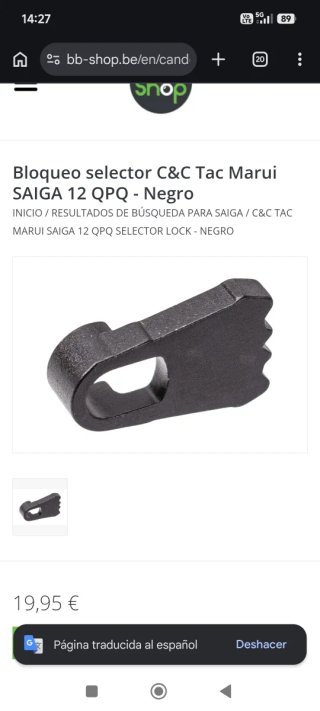 Gatillera C&C Tac Marui SAIGA 12 Negra