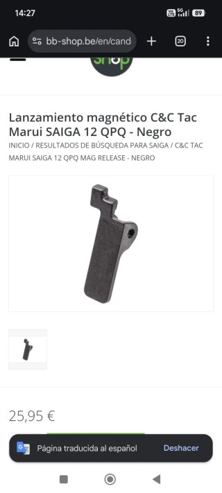 Gatillera C&C Tac Marui SAIGA 12 Negra