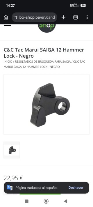 Gatillera C&C Tac Marui SAIGA 12 Negra