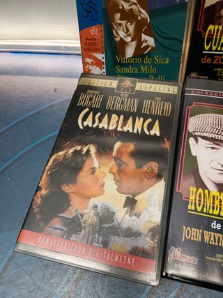 6 cintas VHS, películas clásicas, El hombre tranquilo, Las cuatro plumas, Casablanca, Arsénico por compasión y mas