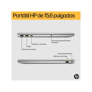HP 15-fc0243ns 32GB Plata portátil Ryzen 7