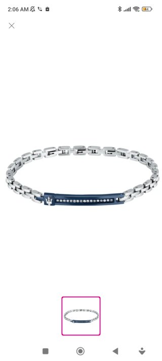 Pulsera Maserati Acero y Circonitas