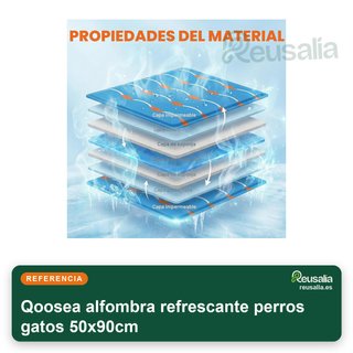 Qoosea alfombra refrescante perros gatos 50x90cm