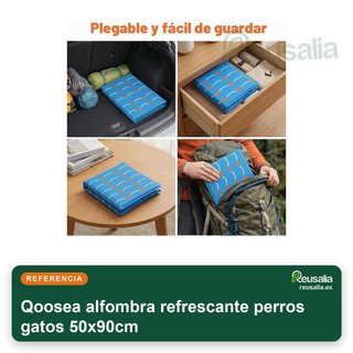 Qoosea alfombra refrescante perros gatos 50x90cm