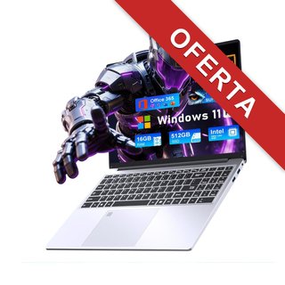 NAIKLULU 512GB portátil 16" RAM SSD