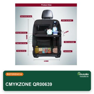 Organizador asiento coche con mesa plegable