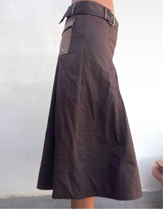 Falda midi Zara cargo con cinturón T-S