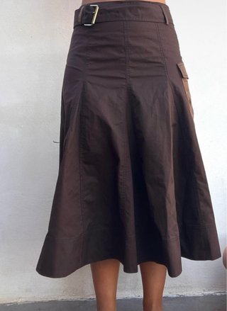 Falda midi Zara cargo con cinturón T-S
