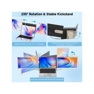 KEFEYA Monitor portátil 15.6” FHD triple